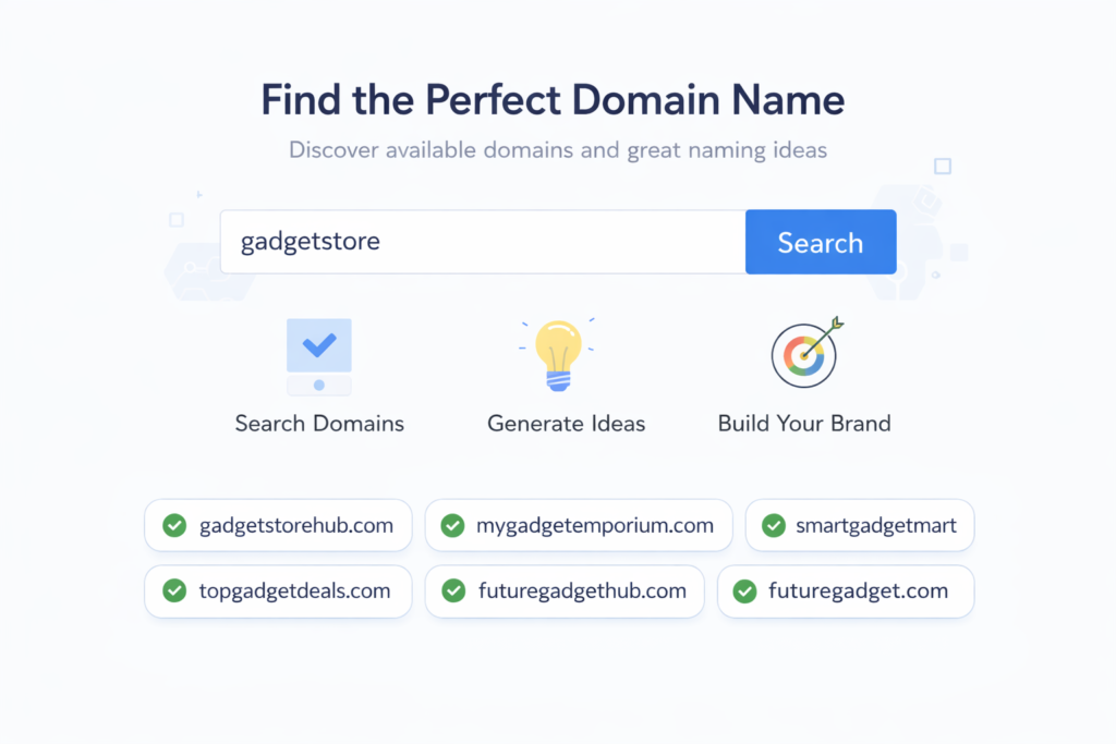 find your perfect domain namelandingpage